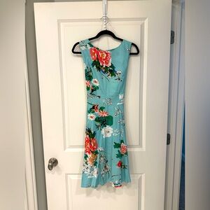 Blue sleeveless summer dress